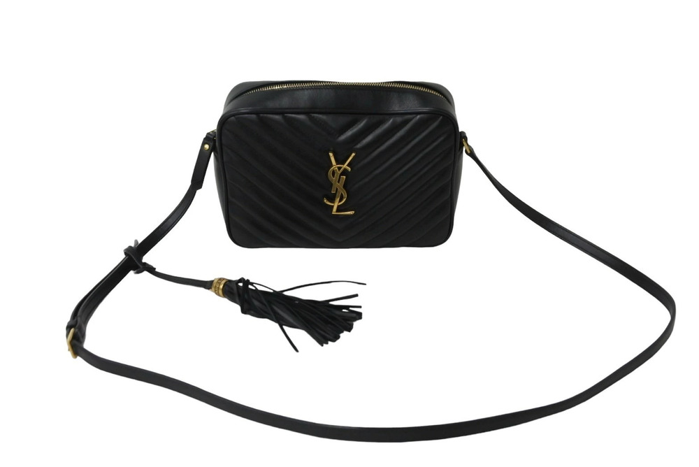 Saint Laurent Lou Camera Shoulder Bag Leather Black